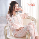 Pajamas Women'S Spring And Autumn Pure Cotton LongSleeved Thin Pajamas Suit Autumn Ladies Confinement Clothes Home Wear Pajamas