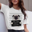 Ladies Harajuku Cute French German Shepherd T-shirt
