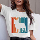Ladies Harajuku Cute French German Shepherd T-shirt