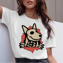 Ladies Harajuku Cute French German Shepherd T-shirt