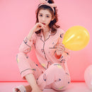 Pajamas Women'S Spring And Autumn Pure Cotton LongSleeved Thin Pajamas Suit Autumn Ladies Confinement Clothes Home Wear Pajamas