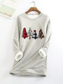 Ladies Christmas plus velvet base shirt