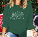 Solid Color Christmas Round-neck Shirt Ladies