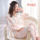 Pajamas Women'S Spring And Autumn Pure Cotton LongSleeved Thin Pajamas Suit Autumn Ladies Confinement Clothes Home Wear Pajamas