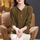 Women's Autumn And Winter Outerwear Knitted Hoodie